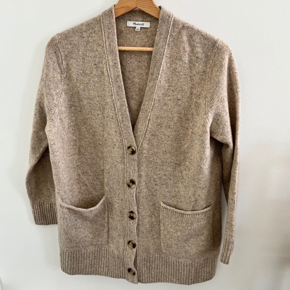 Madewell Tan Button Cardigan